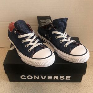 COPY - Converse CTAS Double Tongue Shine & Shimmer Jr size 12 Navy *New*